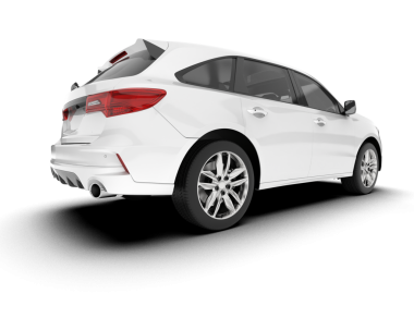 beyaz arka planda modern araba