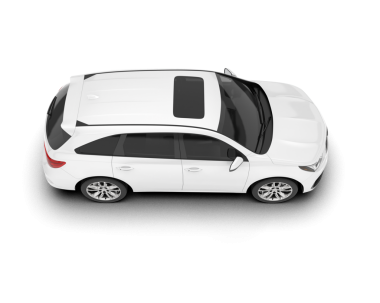 araba beyaz arkaplanda izole edildi