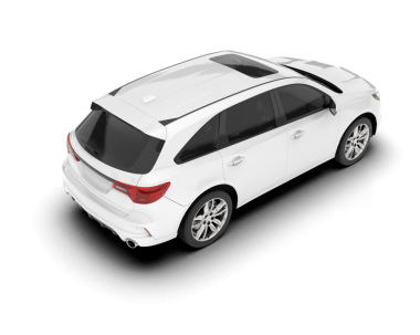 Modern araba arka planda izole edilmiş. 3D görüntüleme - illüstrasyon