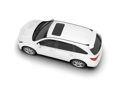 modern araba beyaz arka planda izole edildi. 3 boyutlu çizim - illüstrasyon