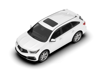 modern araba kırpma yolu ile beyaz arka planda izole edildi. 3d görüntüleme - üst görünüm