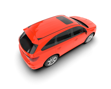 Beyaz arka planda kırmızı araba