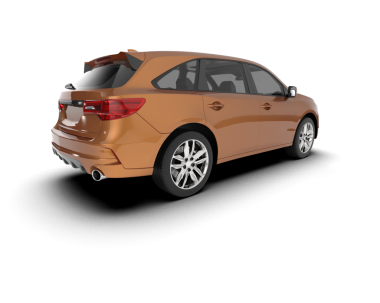 modern araba beyaz arka planda izole edildi. 3 boyutlu çizim - illüstrasyon