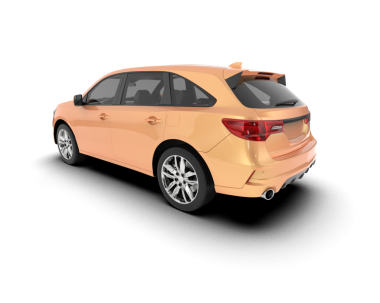 beyaz zemin üzerinde modern araba 3 d illüstrasyon