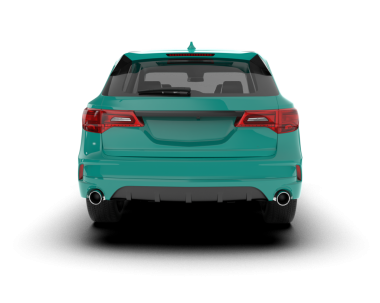 gerçekçi araba arka görünümü izole vektör illüstrasyonu