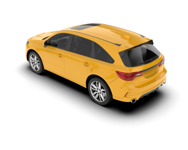 Beyaz arka planda modern bir araba. 3d illüstrasyon