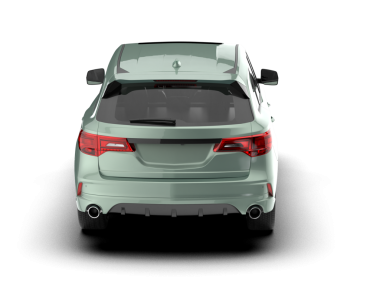 Beyaz arka planda modern bir araba. 3d oluşturma