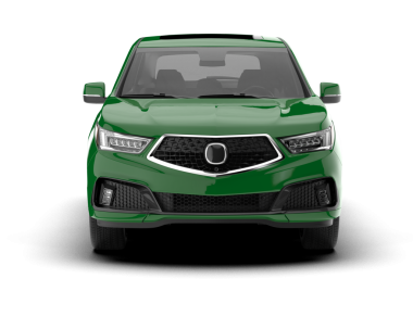 modern yeşil şehir SUV arabası - 3 boyutlu