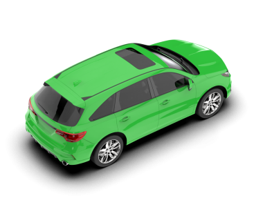 Yeşil araba. vektör illüstrasyonu.