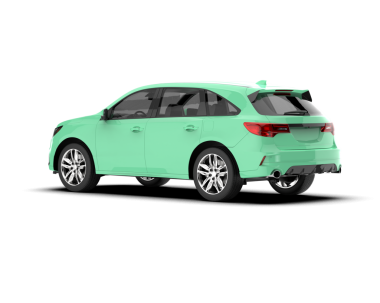 yeşil, uzun gölgeli modern araba