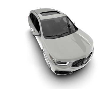 Gerçekçi bir araba. Yan görünüş. 3d illüstrasyon