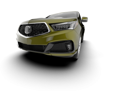 Modern araba arka planda izole edilmiş. 3D görüntüleme - illüstrasyon