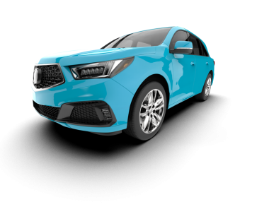 Beyaz arka planda bir araba. 3D görüntüleme - 3D görüntüleme