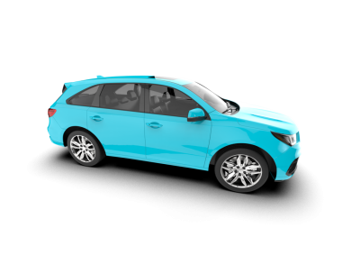 gerçekçi mavi araba vektör illüstrasyonu.