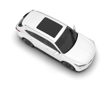 Beyaz arka planda izole edilmiş beyaz modern spor araba