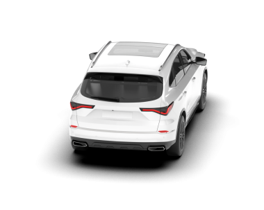 Gerçekçi beyaz cip. Yan görünüş. 3d oluşturma