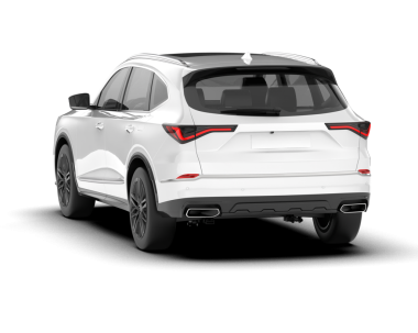 Beyaz, modern SUV aracı, kırpma yolu ile beyaz arka planda izole edildi. 3d oluşturma