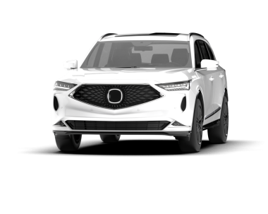 Modern araba beyaz arka planda izole edilmiş. 3d illüstrasyon