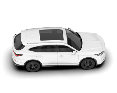 Modern araba beyaz arka planda izole edilmiş. 3d oluşturma