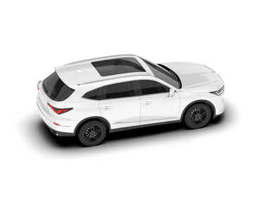 Beyaz arka planı olan modern bir araba. 3d oluşturma