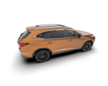 Bir markanın 3 boyutlu görüntülemesi - daha az genel SUV arabası beyaz arkaplanda izole edildi