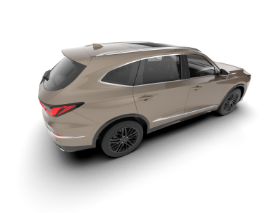 Beyaz arka planda modern bir araba. 3d oluşturma