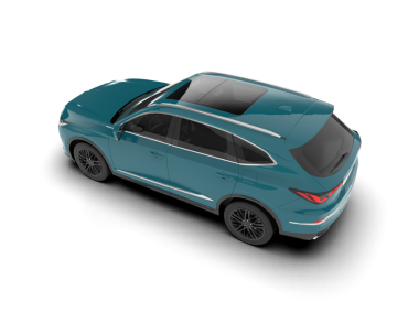 Beyaz arkaplandaki araba, 3 boyutlu görüntüleme.