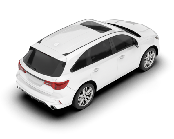 Beyaz arka planda izole edilmiş beyaz modern lüks araba