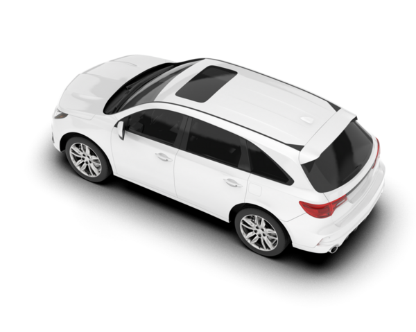 boş ekranlı beyaz modern araba