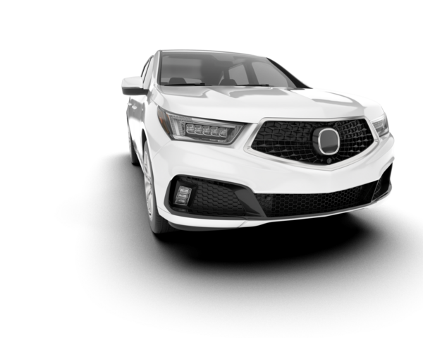 beyaz arka planı olan modern bir araba