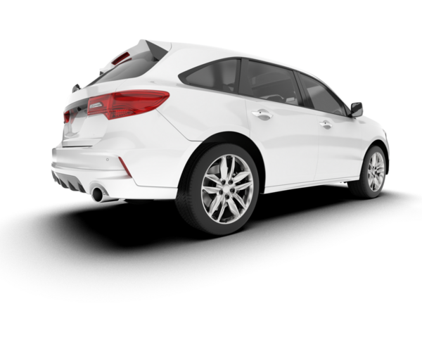 beyaz arka planda modern araba