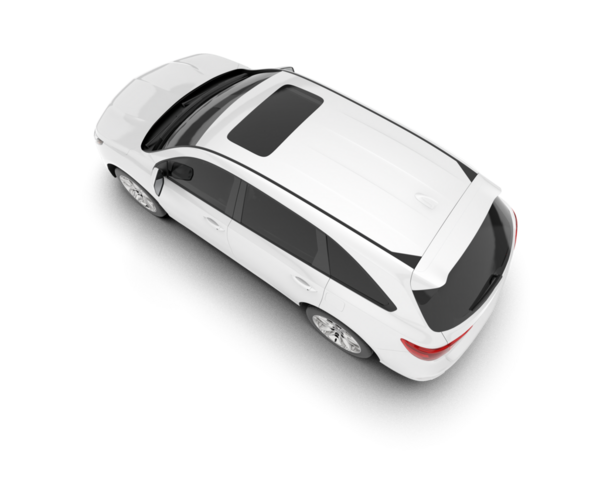 Beyaz arka planda beyaz modern araba