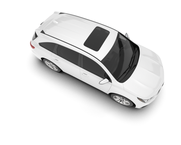 Modern araba beyaz arka planda izole edilmiş. 3d oluşturma