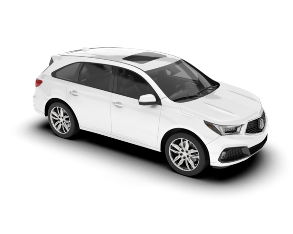 Beyaz arka planda modern araba. Gölgeli 3 boyutlu.