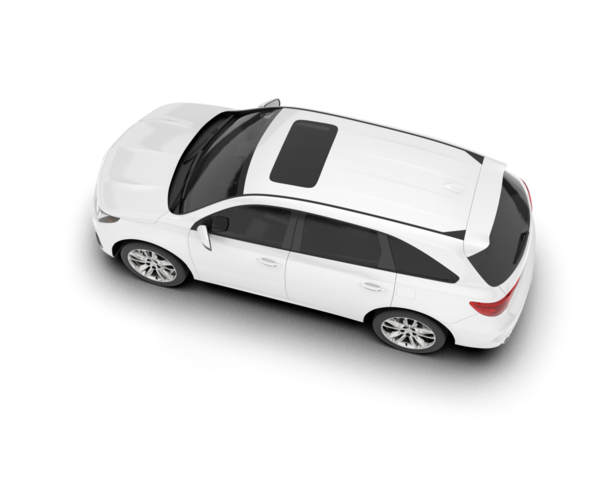 modern araba beyaz arka planda izole edildi. 3 boyutlu çizim - illüstrasyon