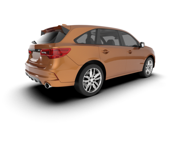 modern araba beyaz arka planda izole edildi. 3 boyutlu çizim - illüstrasyon