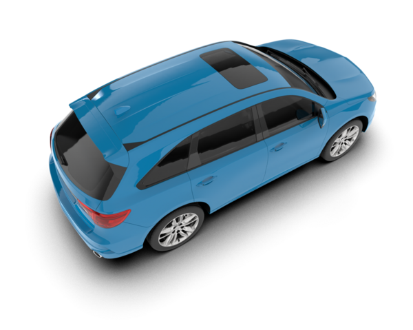 Beyaz arka planda modern bir araba. 3d illüstrasyon