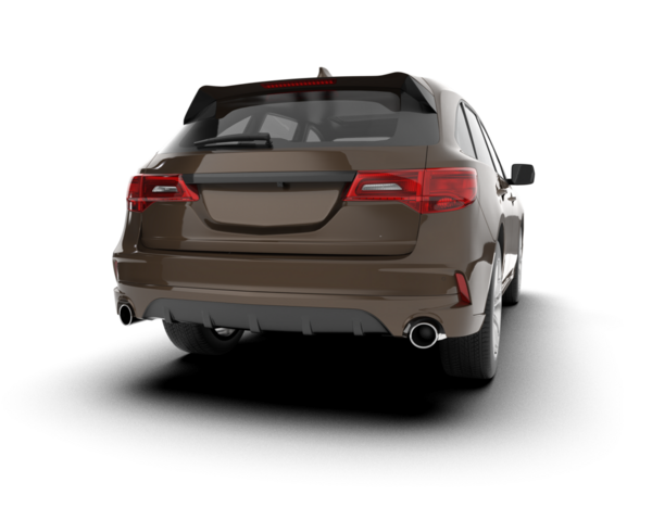 Araba beyaz arka planda izole edilmiş. 3 boyutlu illüstrasyon - 3 boyutlu