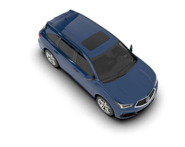 Gri arka planda modern lüks spor sedan. 3 boyutlu.