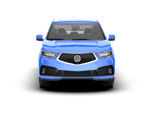 Beyaz arka planda modern kompakt araba. 3d oluşturma