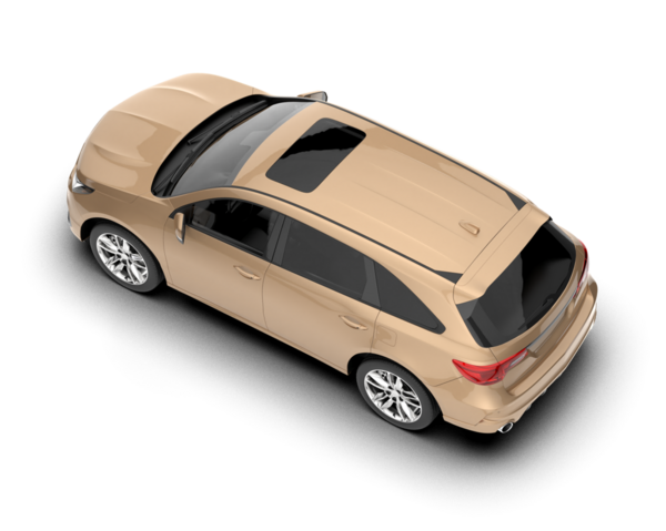 Modern bir arabanın 3 boyutlu görüntüsü