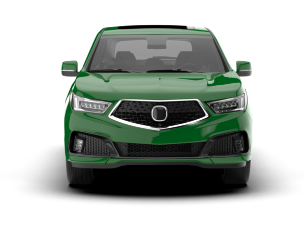 modern yeşil şehir SUV arabası - 3 boyutlu