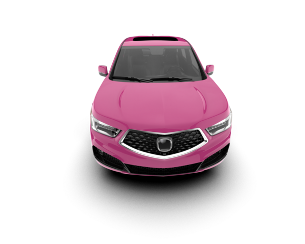 Modern araba arka planda izole edilmiş. 3D görüntüleme - illüstrasyon