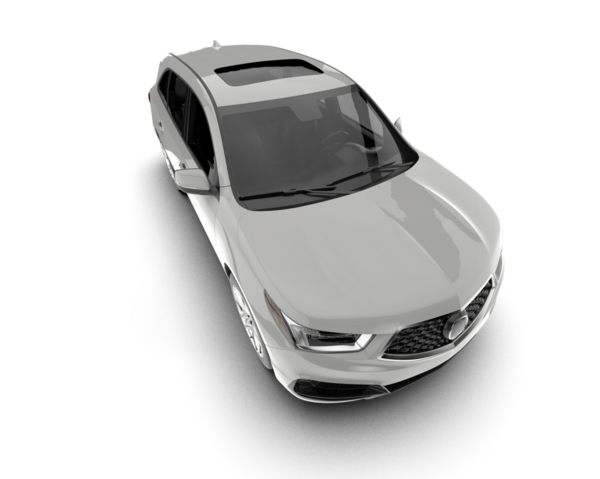 Gerçekçi bir araba. Yan görünüş. 3d illüstrasyon