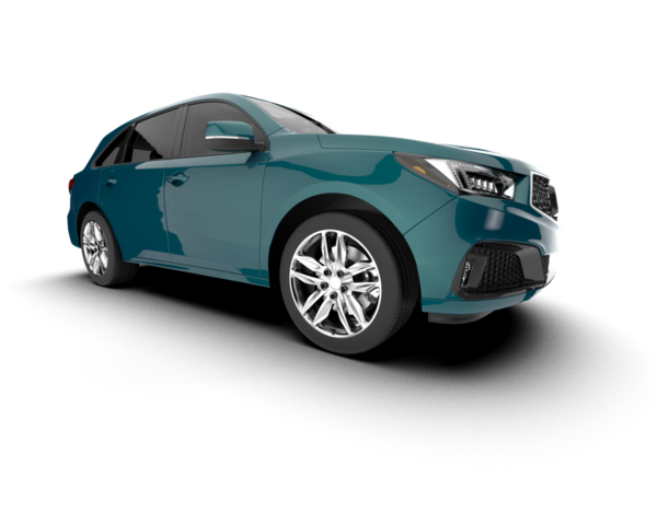 Arka planda modern araba, 3 boyutlu görüntüleme