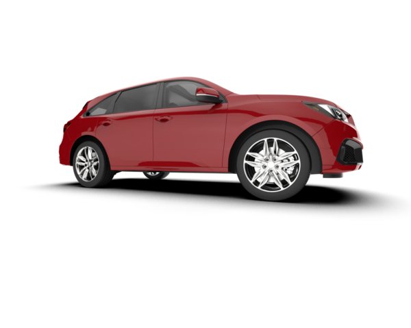 Beyaz arka planda modern kompakt araba. yüksek kalite