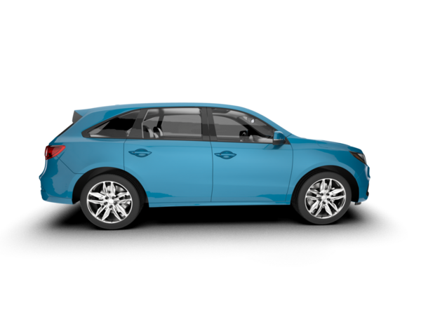 Beyaz arka planda modern bir araba. 3d oluşturma.