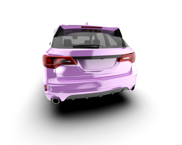 Modern araba arka planda izole edilmiş. 3D görüntüleme - illüstrasyon