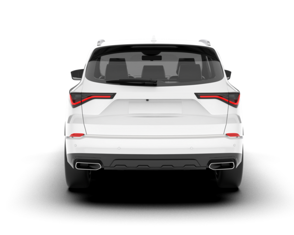 Modern SUV yan görünümü beyaz arka planda izole edildi. 3d oluşturma