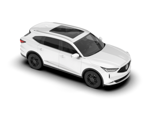 araba beyaz arkaplanda izole edildi